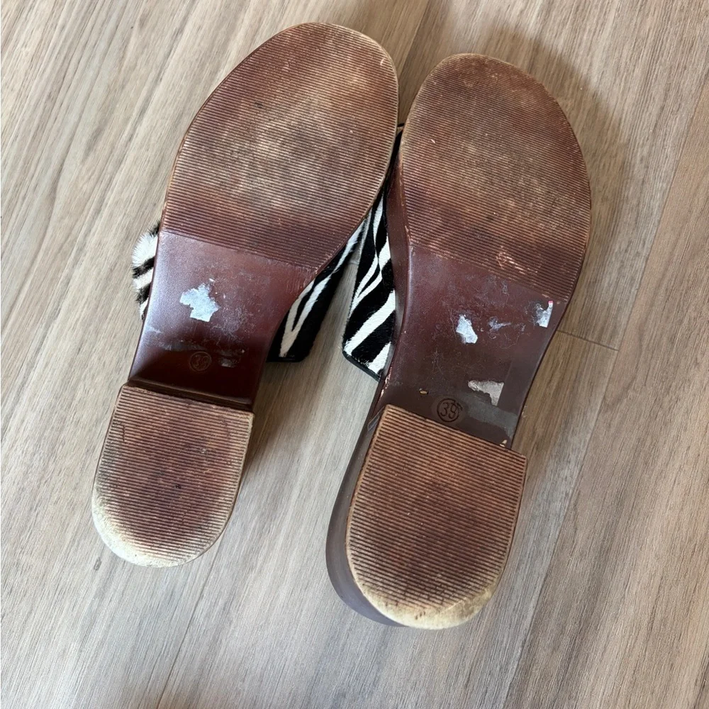 Topshop Villain Zebra Calf-Hair Mules - Picture 7 of 7